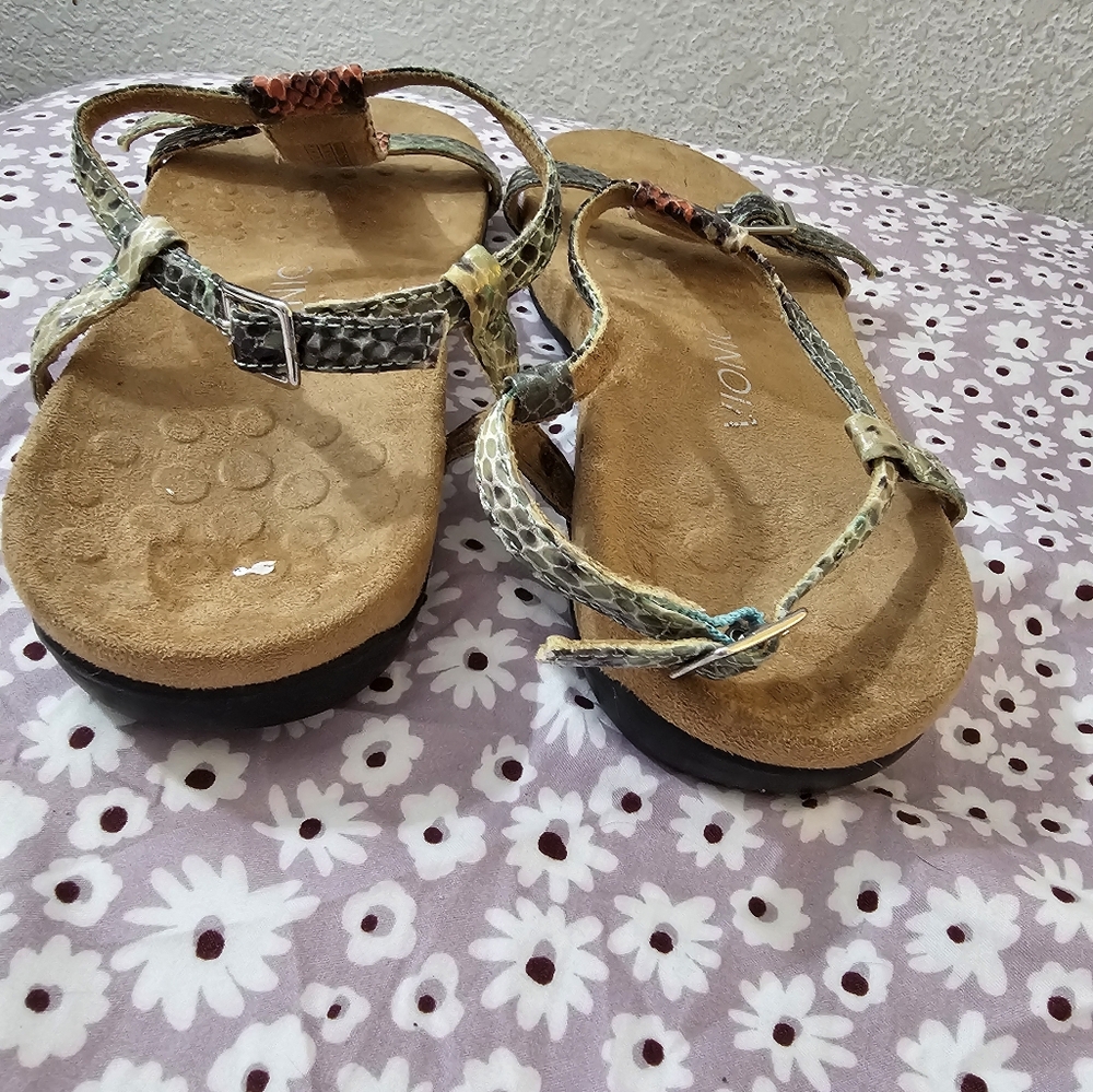 Vionic T Strap Snakeprint Sandals - image 6